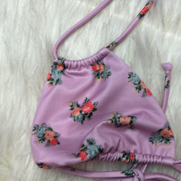 🆕HAH Hot as Hell Floral Bikini TRICK-INI TOP in Cheap Perfume Lavender Pink - Picture 3 of 6